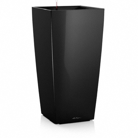 Горшки с автополивом настольные LECHUZA Maxi-Cubi - 14*14*26cm черный