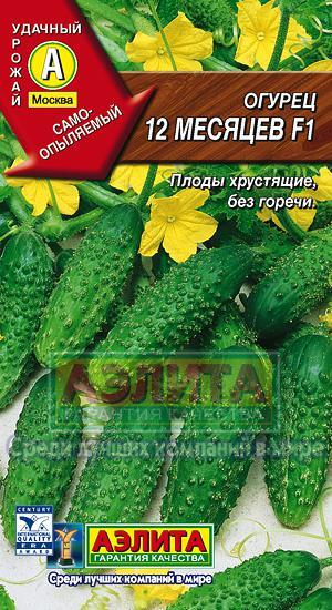 Огурец 12 месяцев F1 0,25гр