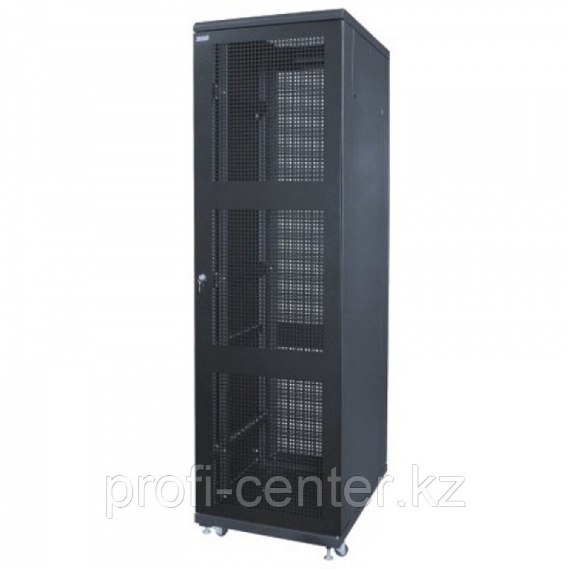 Шкаф стандартный сетевой 19" 42U 600*800*2055 цвет серый, черный, передняя дверь стеклянная(тонирова