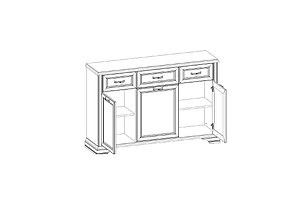 Тумба традиционная 3Д 3Я (Monako 3D3S), коллекции Монако, Сосна Винтаж, Анрэкс (Беларусь), фото 2