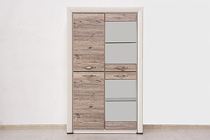 Шкаф витрина 4Д (Olivia 2V2D) коллекции Оливия, Дуб Анкона, Анрэкс (Беларусь), фото 2