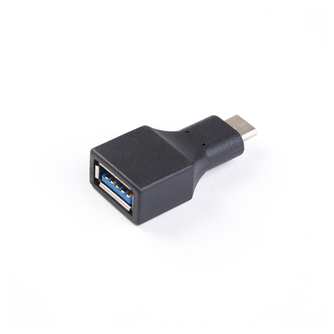 SHIP USB309-P Переходник USB-C 3.1 на USB, Маленький пластиковый адаптер, Пол. пакет, Чёрный