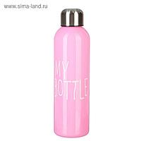 Бутылка для воды "My bottle" с винтовой крышкой, 500 мл, розовая, 6.5х22,5 см