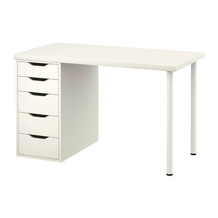 Стол письменный ЛАГКАПТЕН /АЛЕКС 120х60 белый ИКЕА, IKEA, фото 1