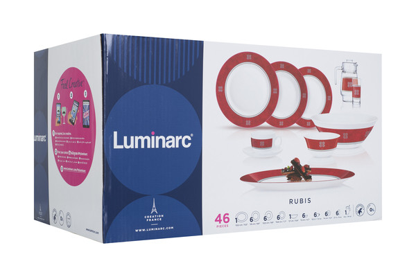 Столовый сервиз Luminarc Essense Rubis 46 предметов на 6 персон - фото 2 - id-p30603517