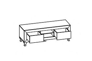 Тумба под ТВ 2Я (2Ш/150) Парма, Крем, MEBEL SERVICE (Украина), фото 2
