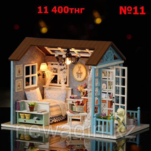 Кукольный сувенирный домик в миниатюре (собери сам)
