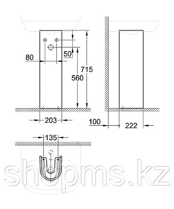 Пьедестал GROHE Euro Ceramic 39202000, фото 2