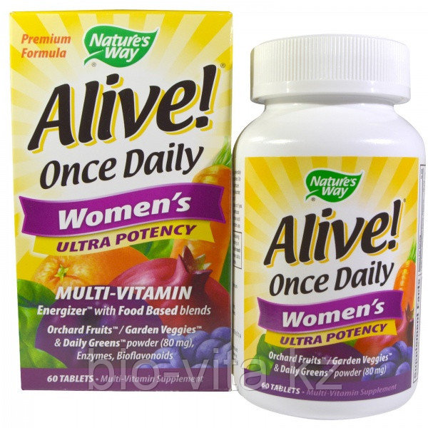 Витамины для женщин. 60 таблеток. По 1в день. Alive