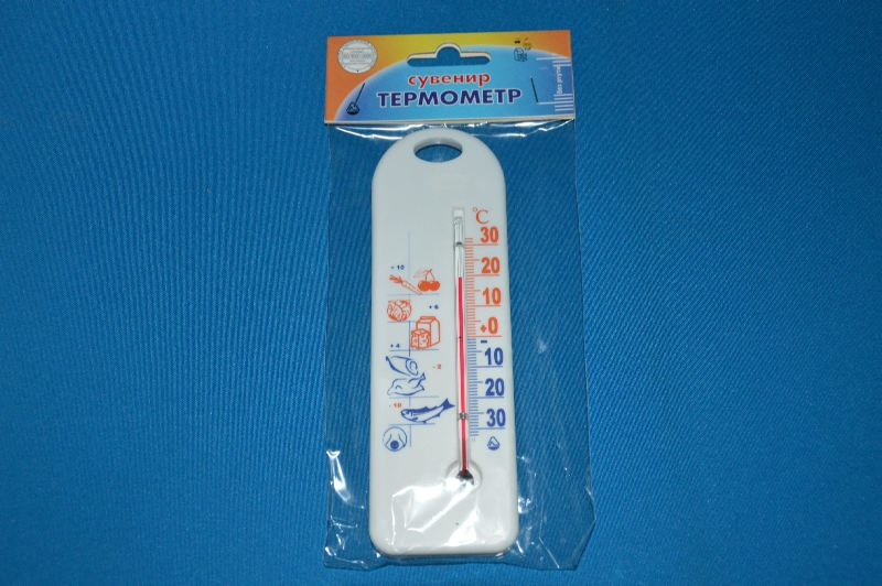 Термометр бытовой для холодильника ТБ-3-М1 исп.9 (-30...+30) ц. д. 1, основание-пластмасса, 150х60 мм, крепл. липучка