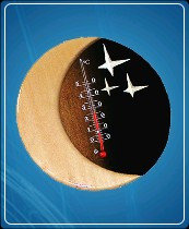 Термометр бытовой сувенирный "Звездная ночь" Д-15 (0...+50) ц.д. 1, основание-дерево