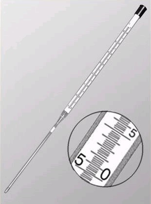 Термометр лабораторный ТЛ-7№2 (0+105*С) для бак.термостатов, ц.д.0,5, длина верх.ч.375..395, нижней 230..250