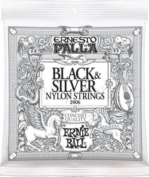 Струны для классической гитары Ernie Ball 2406 Black & Silver Ernesto Palla Nylon