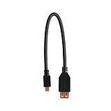 SHIP US109-0.15P Переходник MICRO USB на USB Host OTG, Пол. пакет, 0.15м, Чёрный, фото 3