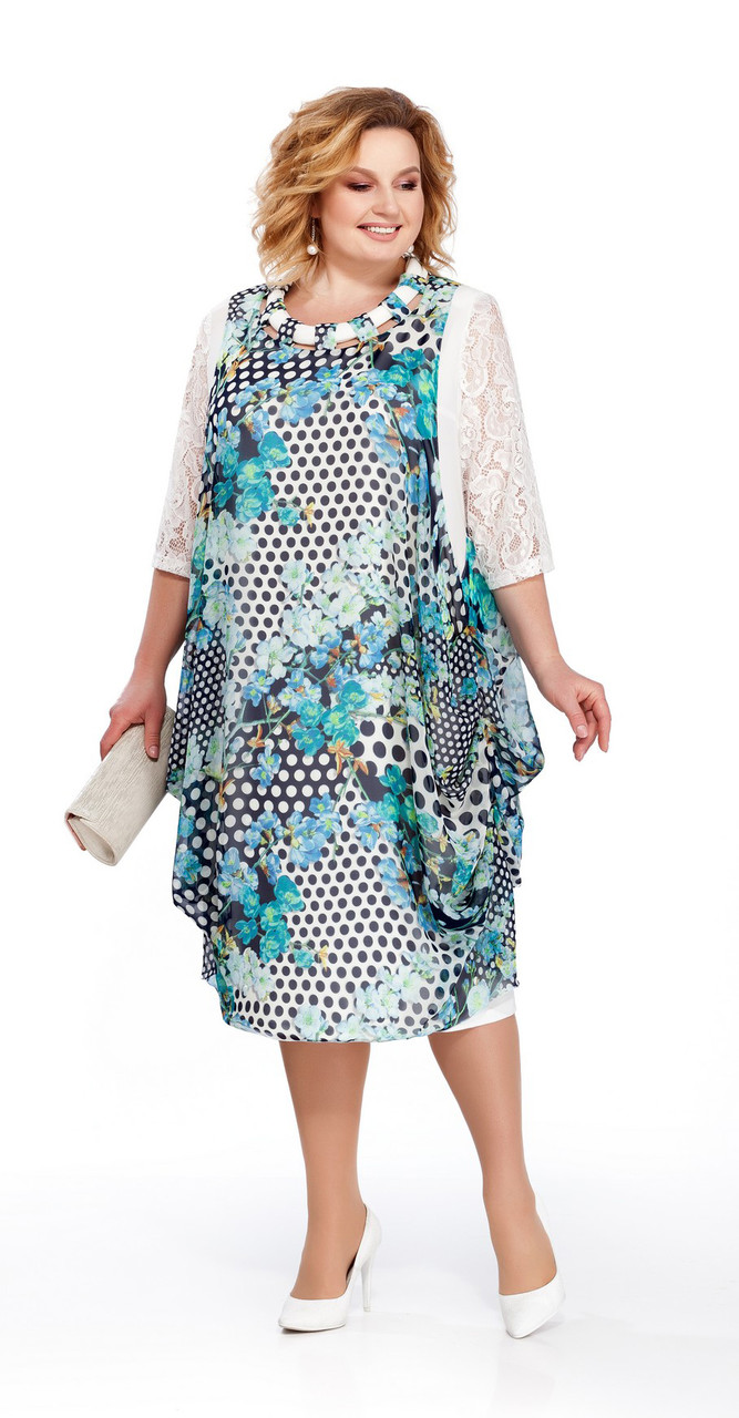Платье Pretty-435/1, бирюзовый, 56