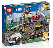 Конструктор Lego City Trains Товарный поезд Lepin 02118 KING 82088 аналог Лего 60198