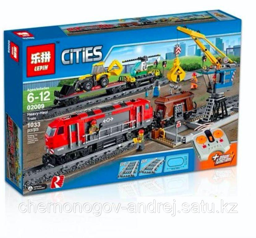 Конструктор Lego 60098 Lepin 02009 LELE 28033 Грузовой поезд Аналог лего 1078 деталей
