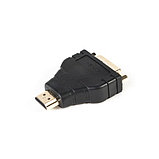 SHIP AD103P Переходник HDMI Male на DVI 24+5 Female, Маленький пластиковый адаптер, Пол. пакет, Чёрный, фото 2