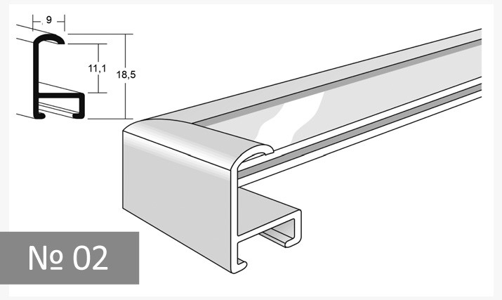 Профиль Nielsen №2 202001 золото глянец 3,04 м.