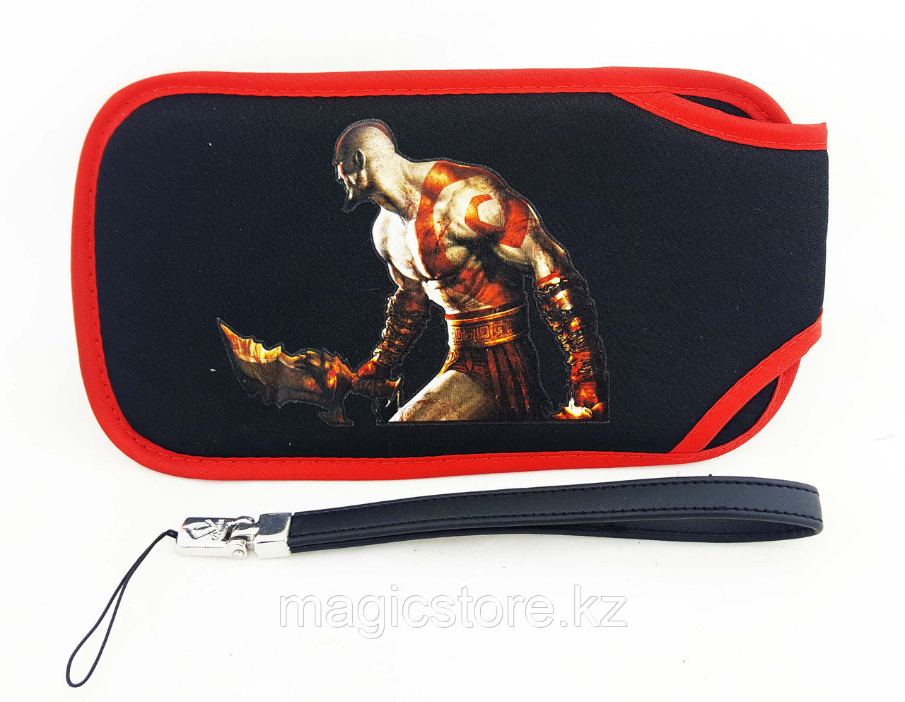 Чехол мягкий с ремешком PSP Slim 2000/3000, черный God of War