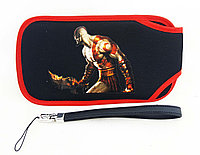 Чехол мягкий с ремешком PSP Slim 2000/3000, черный God of War