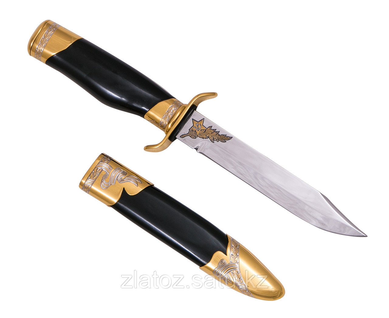 Нож разведчика "НР-40" черный нож (сталь нержавеющая "ЭИ-107") - Купить в Казахстане - фото 1 - id-p61718587