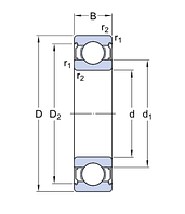 6006-2Z/C3  E2. Энергосберегающие подшипники   SKF