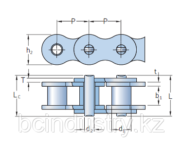 PHC 12B-2X5MTR Цепи роликовые SKF