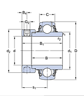 YEL 212-2F   подшипник  SKF