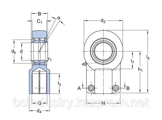 SIQG 16 ES   Наконечник штока   SKF