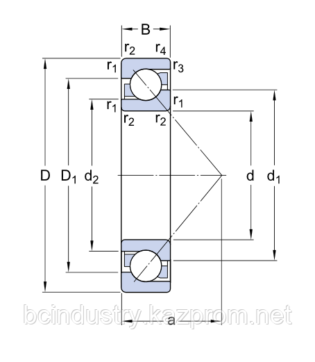 7307 BECBP   подшипник  SKF