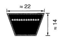 C66 ремень Optibelt VB (1734-1676)