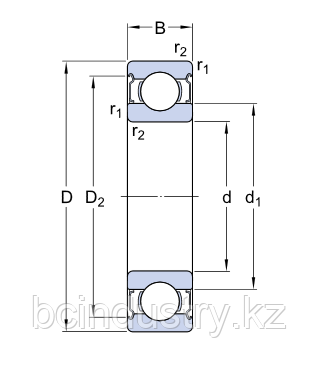 6300-2Z  подшипник SKF