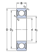 W 6001-2RS1 подшипник SKF