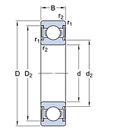 W 6001-2RS1   подшипник SKF