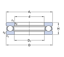 51122   подшипник SKF