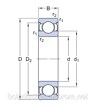 607-2Z/C3  E2. Энергосберегающие подшипники   SKF