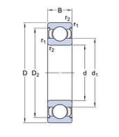 6318-2Z/C3   подшипник  SKF