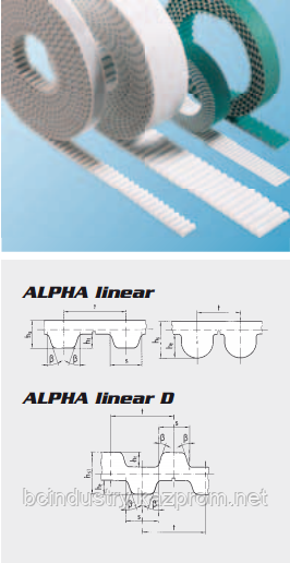 75 T10 offen 7350mm Optibelt ALHPA Linear