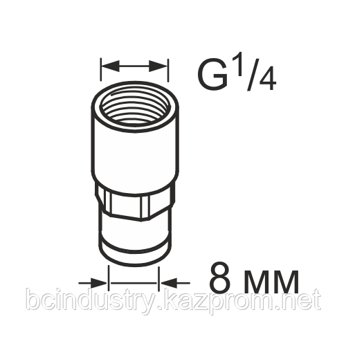 LAPF F1/4   Переходник с вн.резьбой G 1/4 SKF