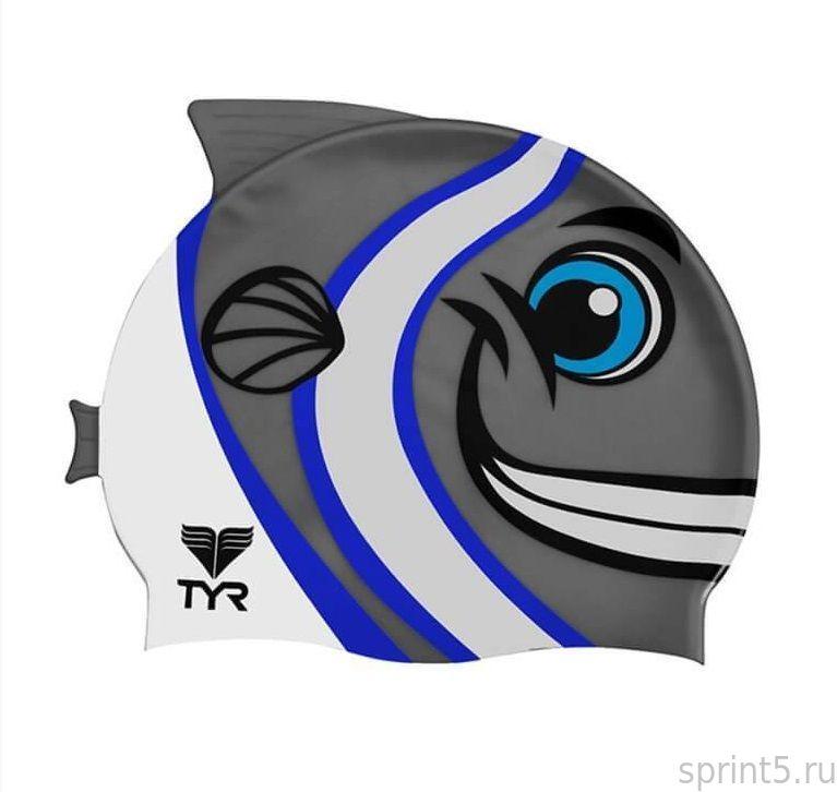 Детская шапочка для плавания TYR Charactyrs Happy Fish Cap 010