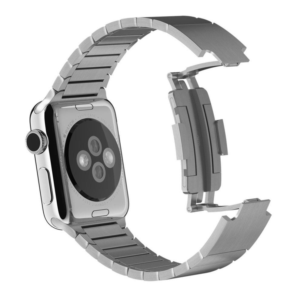 Браслет/ремешок для Apple Watch 38мм, блочный серебристый (MJ5G2ZM/A) - фото 3 - id-p61823032