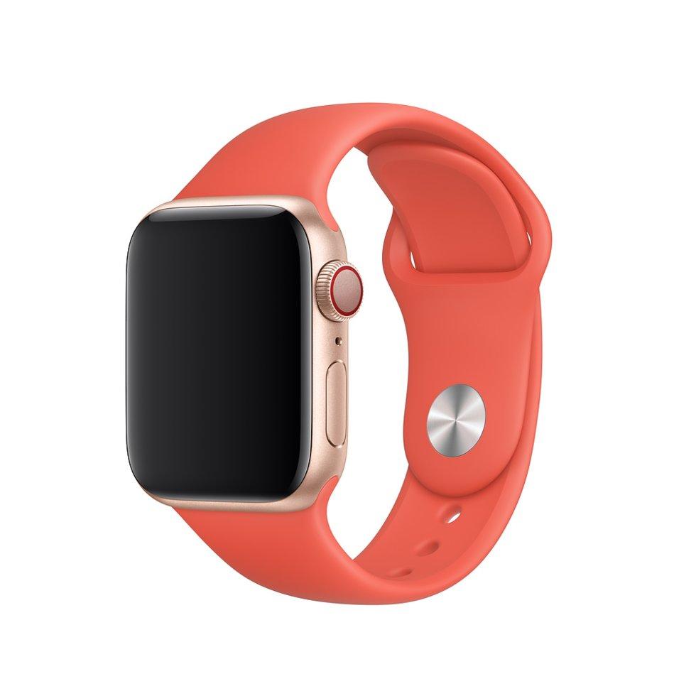 Браслет/ремешок для Apple Watch 40мм, размеры S/M и M/L, спортивный, «спелый нектарин» (MTPA2ZM/A), фото 1