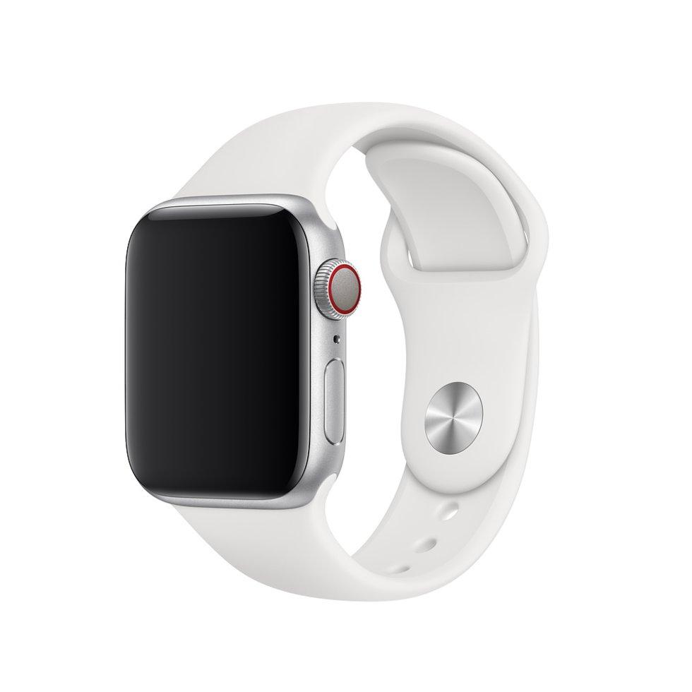 Браслет/ремешок для Apple Watch 40мм, размеры S/M и M/L, спортивный, белый (MTP52ZM/A) - фото 1 - id-p61823039