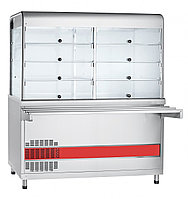 Прилавок-витрина холодильный ПВВ(Н)-70КМ-С-01-НШ вся нерж. плоский стол