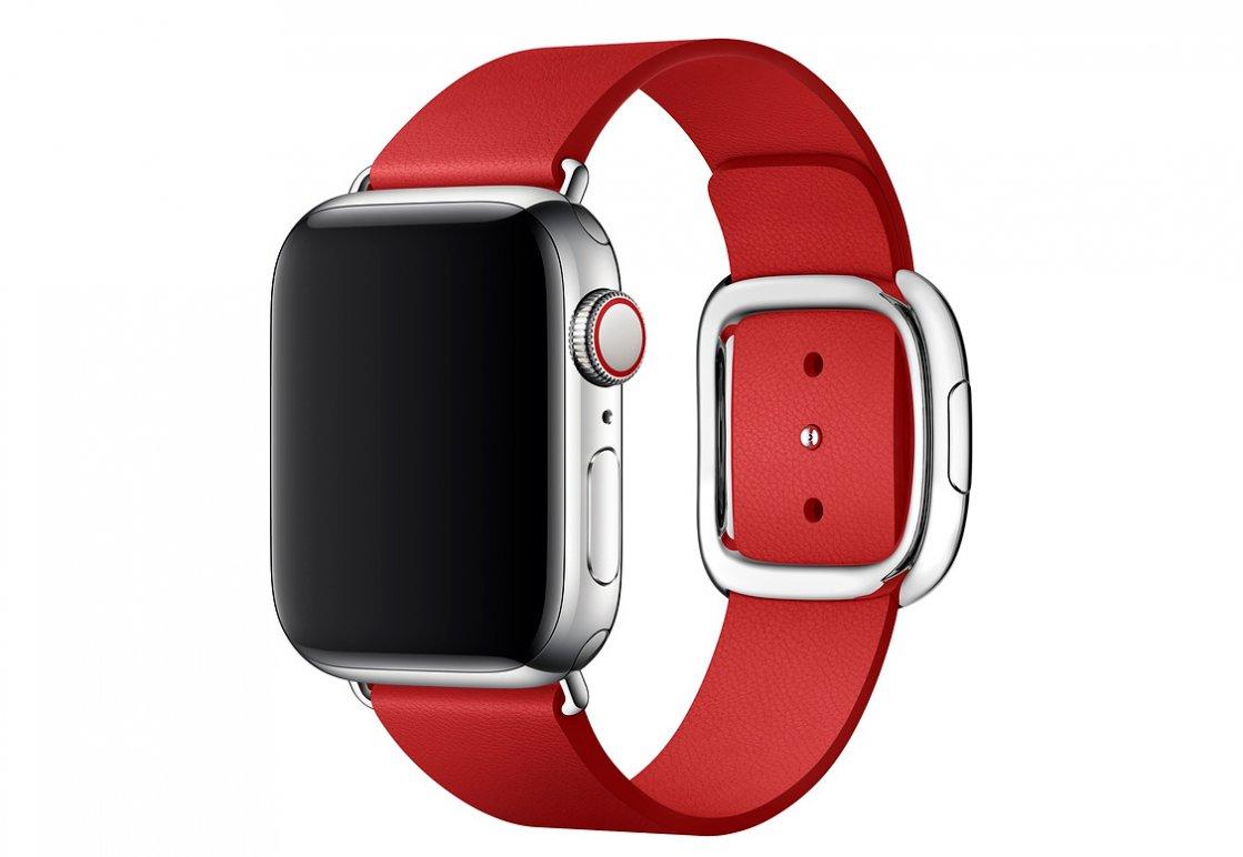 Браслет/ремешок для Apple Watch 40мм, с современной пряжкой, размер L, красный (MTQV2ZM/A) - фото 1 - id-p61823046