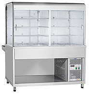 Прилавок-витрина холодильный ПВВ(Н)-70КМ-С-03-НШ вся нерж. с гастроемкостями (1500 мм)