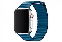 Браслет/ремешок для Apple Watch 44мм, кожаный, размер L, «лазурная волна» (MTHA2ZM/A)