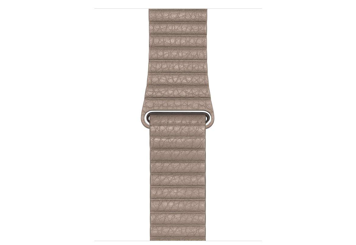 Браслет/ремешок для Apple Watch 44мм, кожаный, размер M, бежевый (MTHC2ZM/A) - фото 3 - id-p61823062