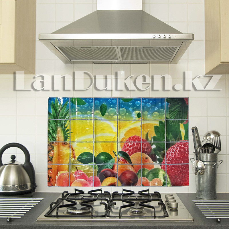 Кухонная наклейка на кафельную плитку 60x90 ягодно-фруктовый натюрморт YL-1022